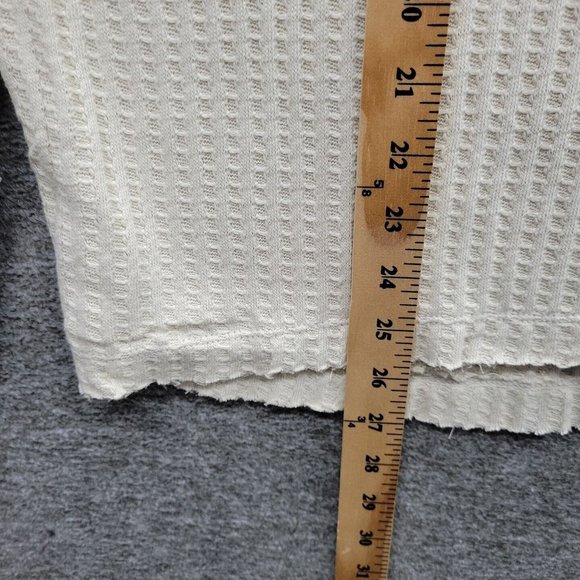 Free People NWT Juicy Long Sleeve Waffle Knit Thermal Shirt S Color: Stone Cold - Picture 11 of 12